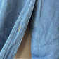 1980s Light Wash Soft Chambray Denim Jean Button Up Collared Shirt - Sz. M
