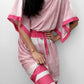 1980s Pink Lightweight Stripe Belted Elastic Waist Dress