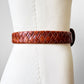 1990s Tobacco Brown Woven Braided True Waist Belt - Sz. 25-28.75