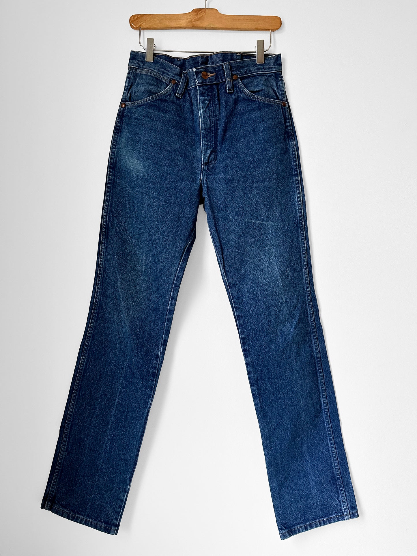 Copy of 1980s Dark Wash WRANGLER Straight Leg Denim Jeans