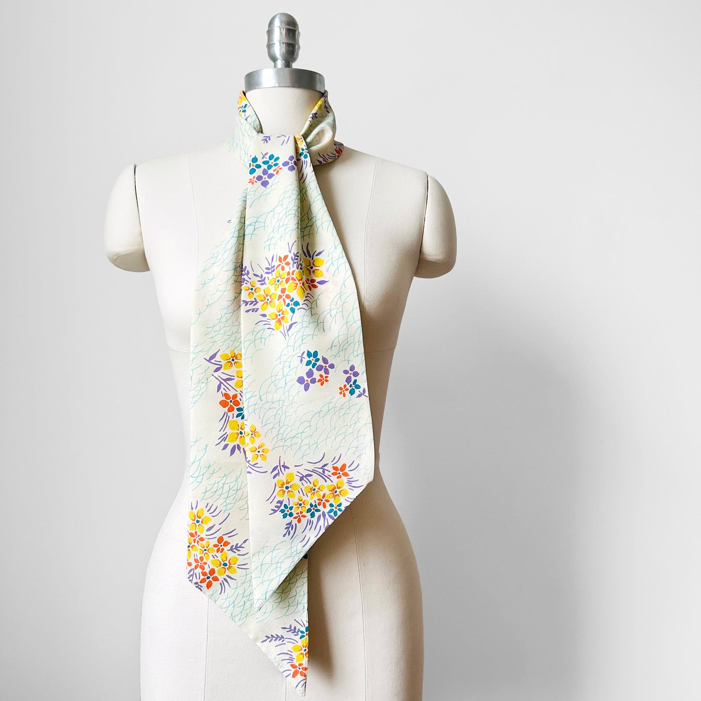 Floral Silk Belt Neck Scarf Hair Band