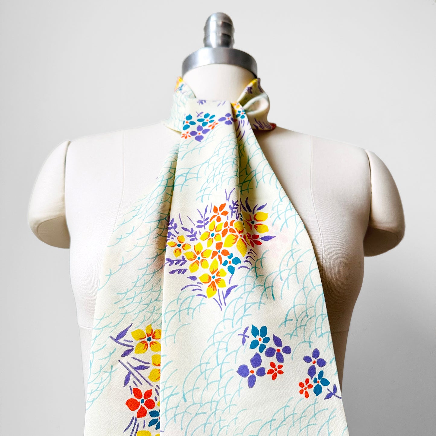 Floral Silk Belt Neck Scarf Hair Band