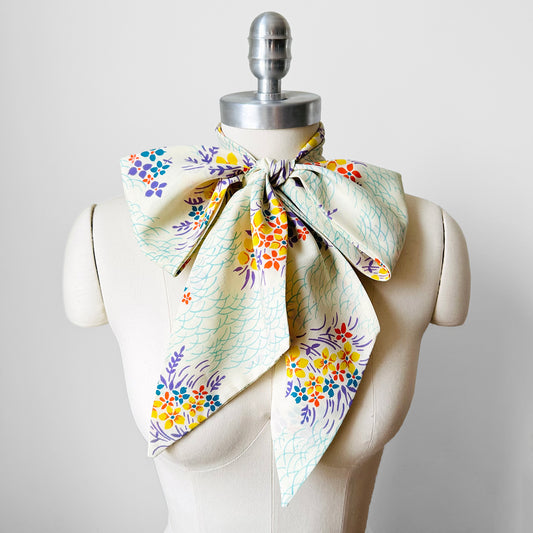 Floral Silk Belt Neck Scarf Hair Band