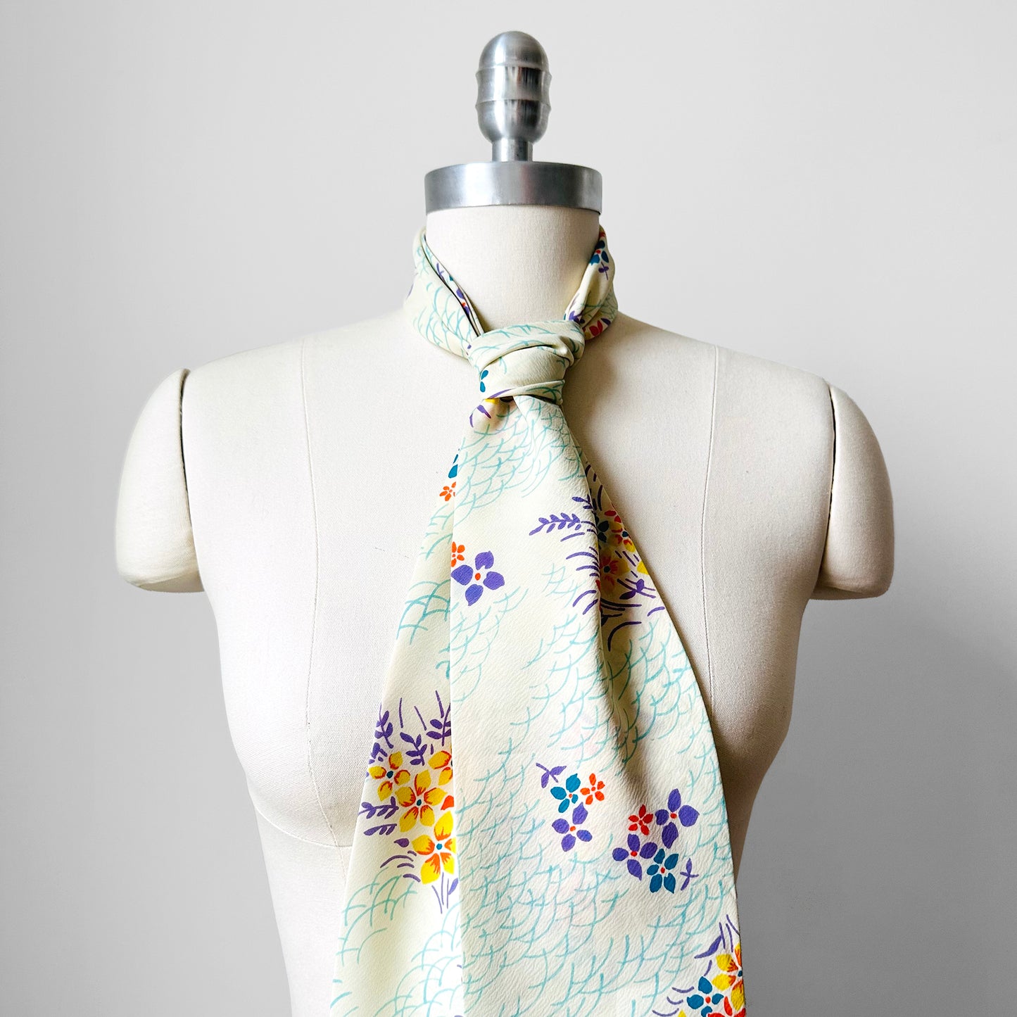 Floral Silk Belt Neck Scarf Hair Band