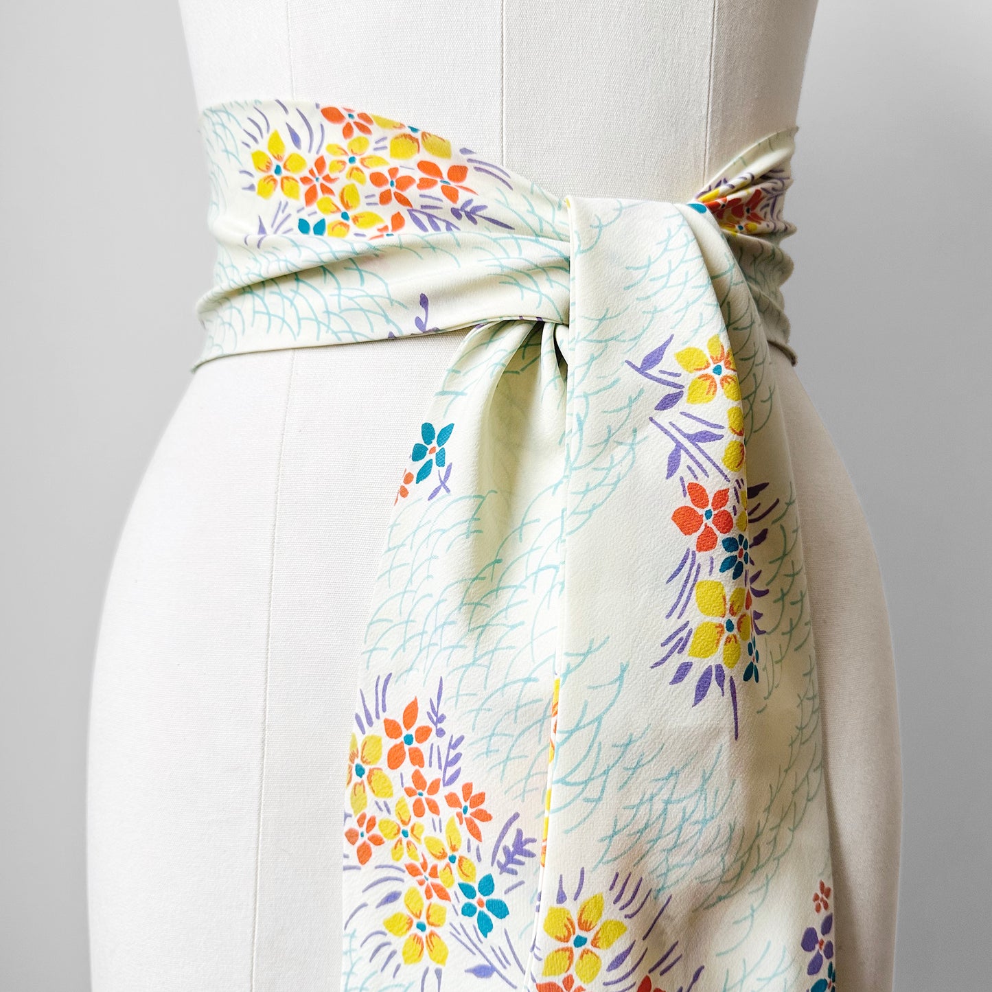 Floral Silk Belt Neck Scarf Hair Band