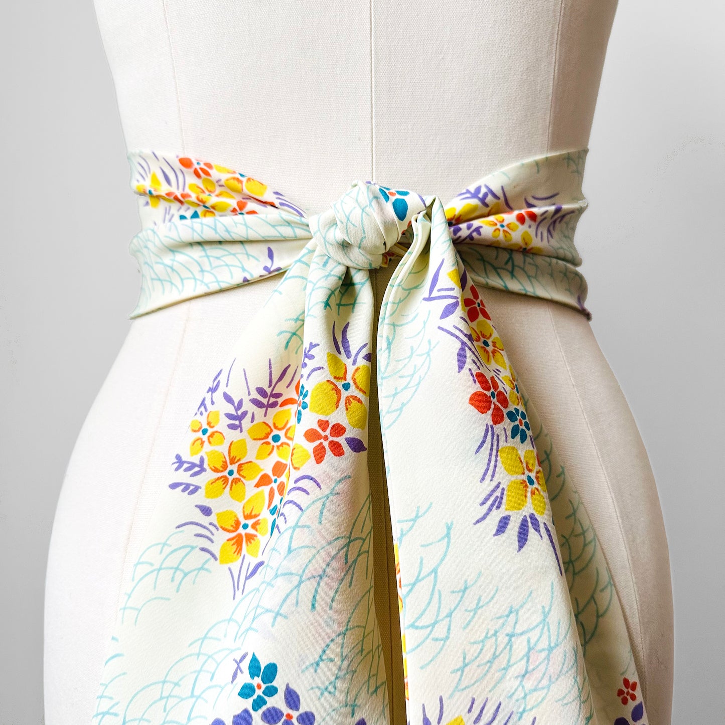 Floral Silk Belt Neck Scarf Hair Band