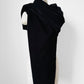 1980 - 1990s Black Velvet and Satin Oversized Shawl Scarf