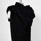 1980 - 1990s Black Velvet and Satin Oversized Shawl Scarf