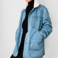 1980s LL Bean Light Wash Denim and Wool Corduroy Collar Chore Jacket with Removable Lining - S/M