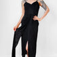 Black Ruched Drape Form Fitting Cocktail Dress - Sz. S