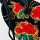 1980s Velvety Red Sequins Strawberry Wristlet Pouch