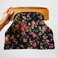 1940s Carved Wood-Handled Floral Tapestry Knitting Bag