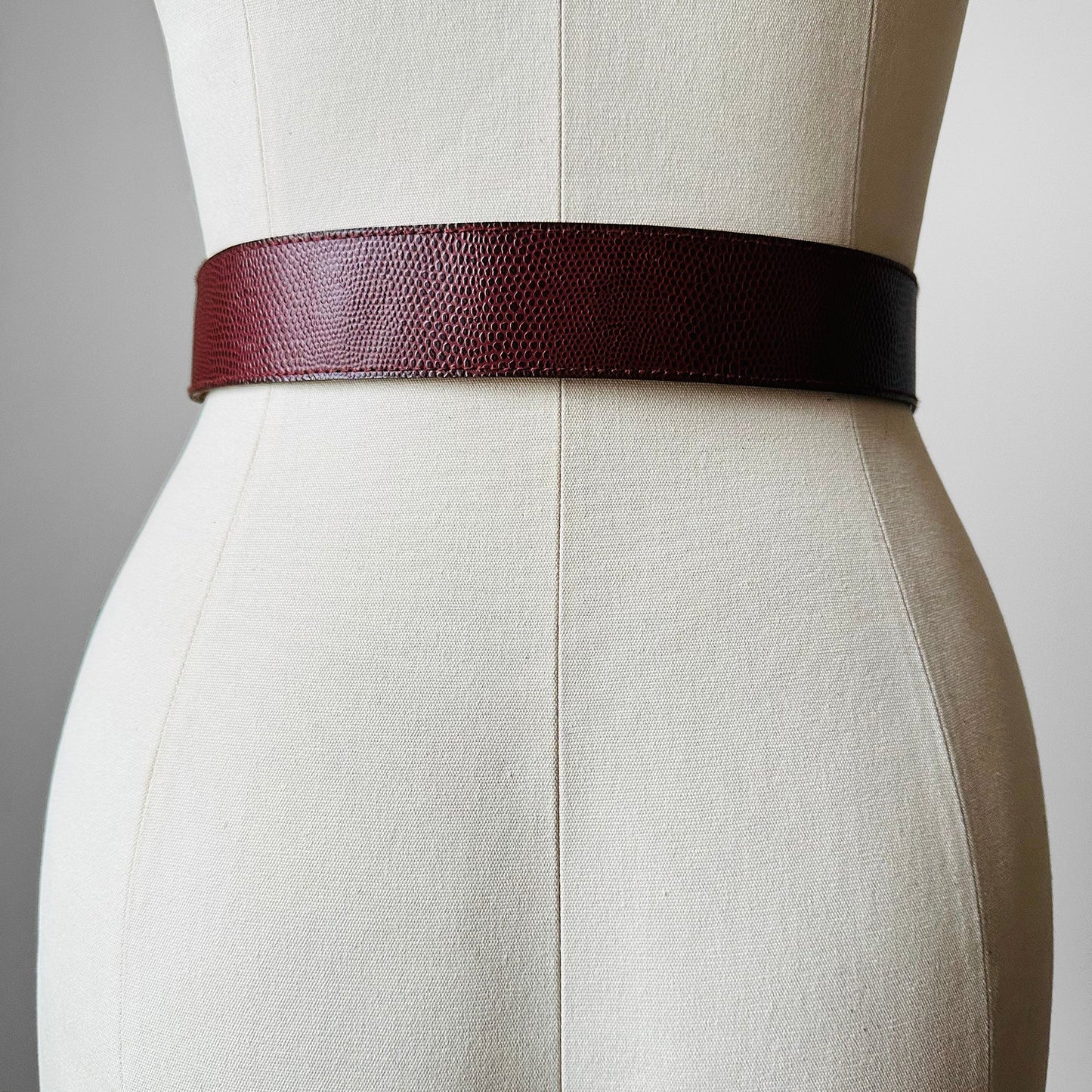 Reddish Brown Textured Faux Leather Belt - Sz. 24.75 - 28.5