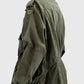 Olive Canadian Military Cinched-Waist Lightweight Parka Jacket