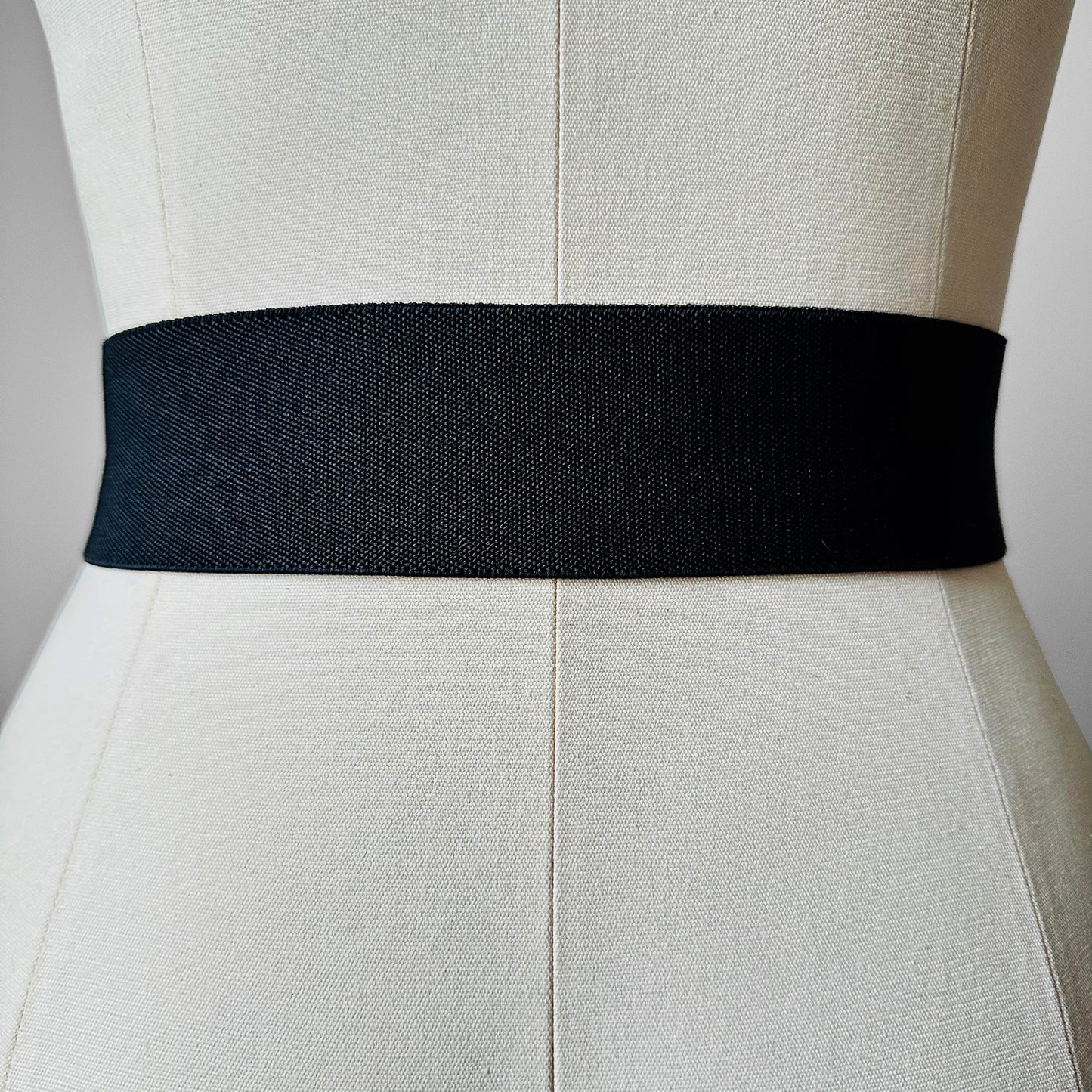 1980s Black Stretch Waist Adjustable Enamelled Metal Butterfly Belt