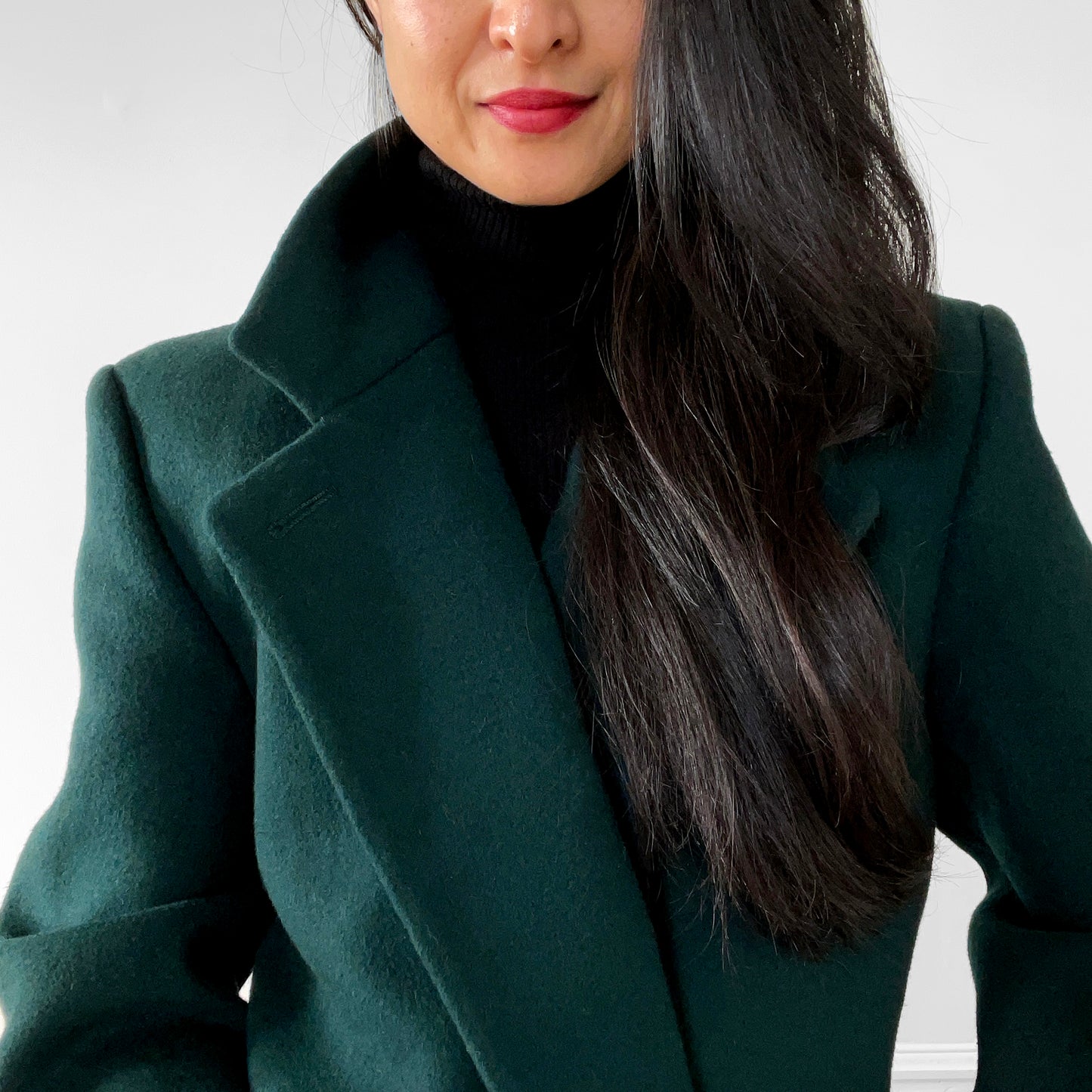 1980s Hunter Green Wool Coat