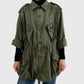 Olive Canadian Military Cinched-Waist Lightweight Parka Jacket