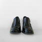 Vintage 1990s Black Patent-Leather Block Heeled Slip-On Shoes - Sz. 6B