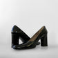 1990s Black, Patent Leather Made in Spain Block Heeled Heels