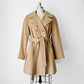 1960s Tan Camel Hair Double-Breasted Belted Wool Jacket - S/M
