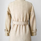 1970s Made in Canada Light Oatmeal Cream Fitted Belted Wool Coat - XS/S