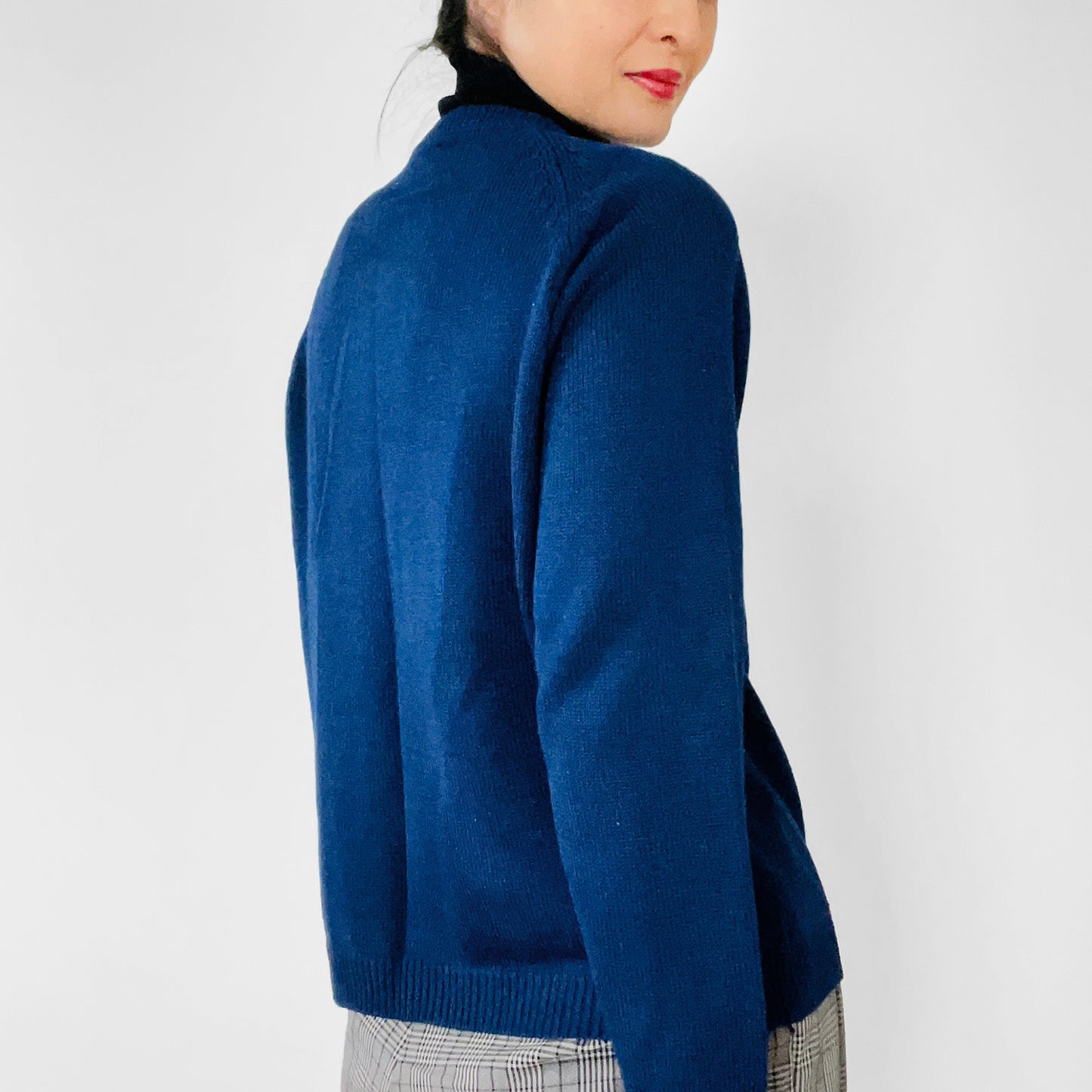 1960s Simpsons Blue Cable-Knit Cardigan Sweater