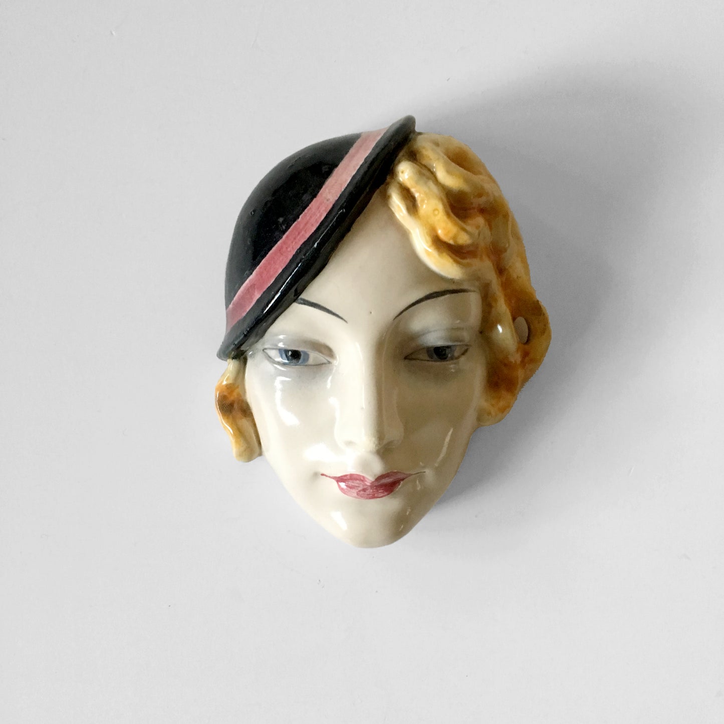 1930s Cope and Co. Painted Mask Wall-Hanging