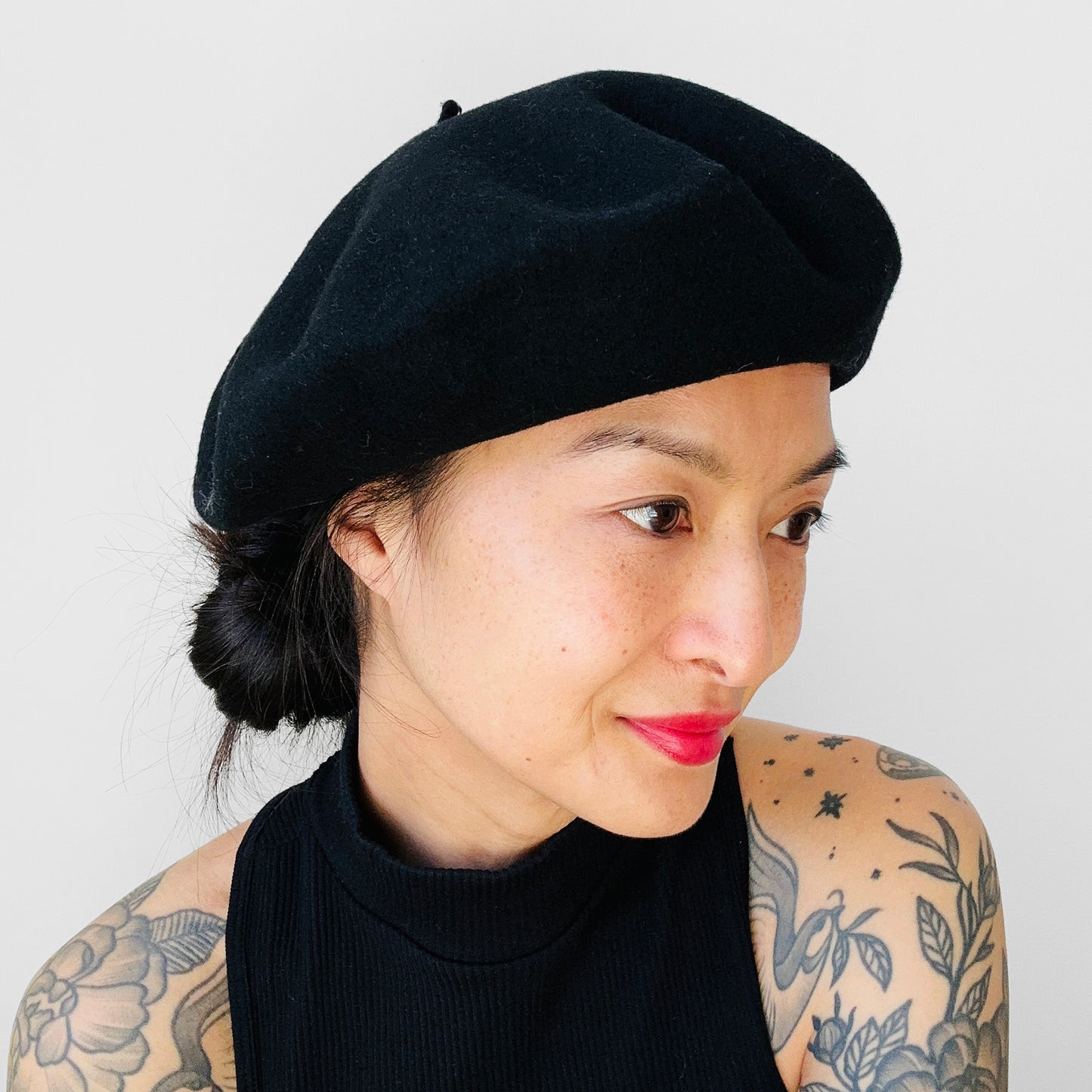 Black Wool Spanish Military Beret - XS/S