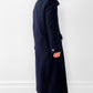 Navy Lambswool Naval- Inspired Double-Breasted Coat