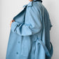 RESERVED!!! 1960s Powder Blue LONDON FOG Made in Canada Double-Breasted Belted Trench Coat - S/M/L