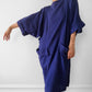 1980s Blue-Purple Made in Italy BYBLOS Open-Back Tunic Dress