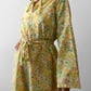 1970s Lightweight Floral Bell-Sleeve Belted Summer Dress
