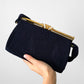 1940s Navy and Gold Corded Handbag