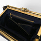 1940s Navy and Gold Corded Handbag