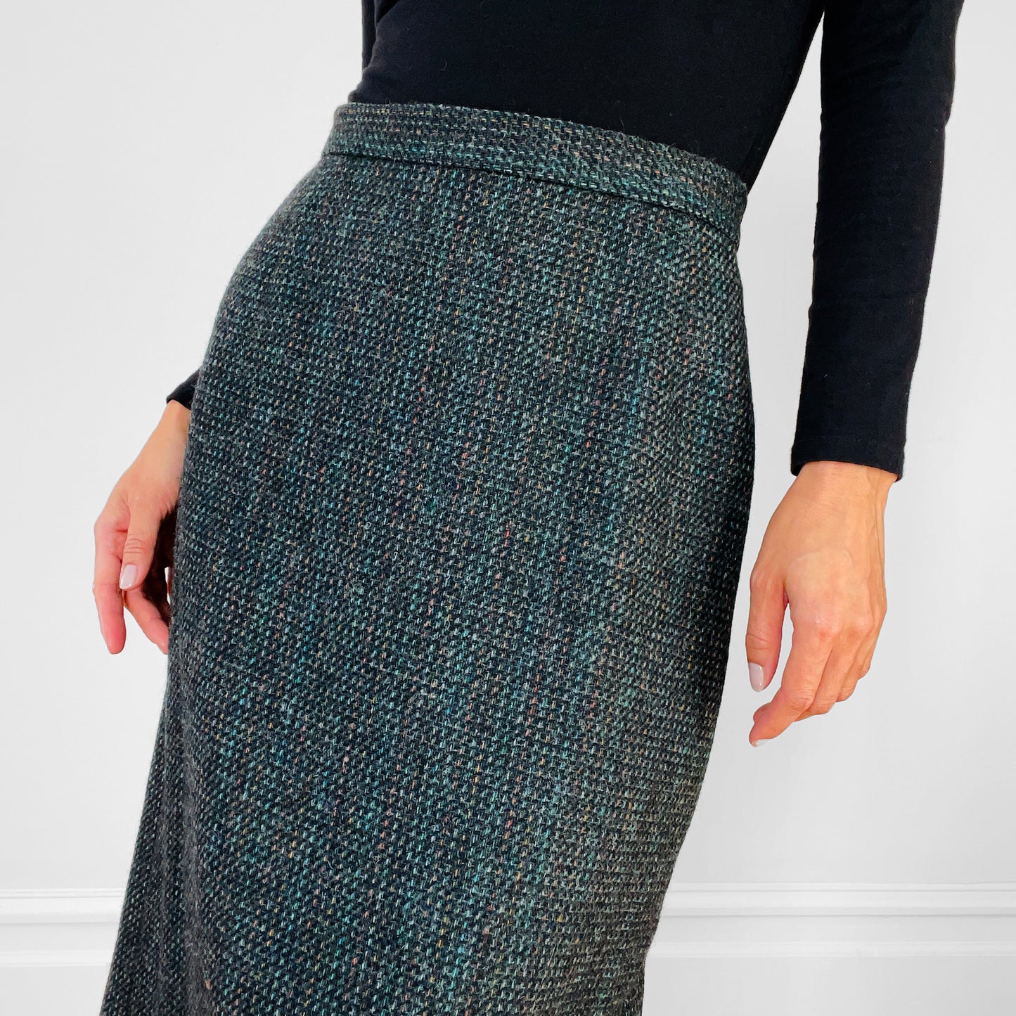 1970s Wool Twill Made in Canada Skirt and Jacket Set