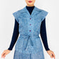 1970s Two-Piece A-line Skirt and Belted Shirt Set