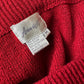 1990s Deep Red Woven Knit Elastic Waist Midi-Length Tube Skirt - Waist 29-34