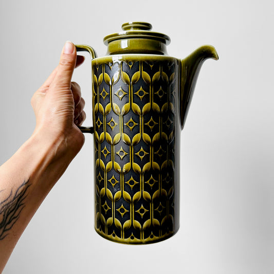 Mid-Century Modern Stoneware Mug in Yellows & Blues — Hamilton Williams  Ceramics