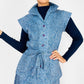 1970s Two-Piece A-line Skirt and Belted Shirt Set