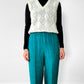 1970s-1980s Teal Knit Elastic-Waist Pants