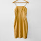 1960s Butterscotch Tailored Form Fitting Wool Linen Blend Dress - XS/S