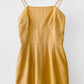 1960s Butterscotch Tailored Form Fitting Wool Linen Blend Dress - XS/S