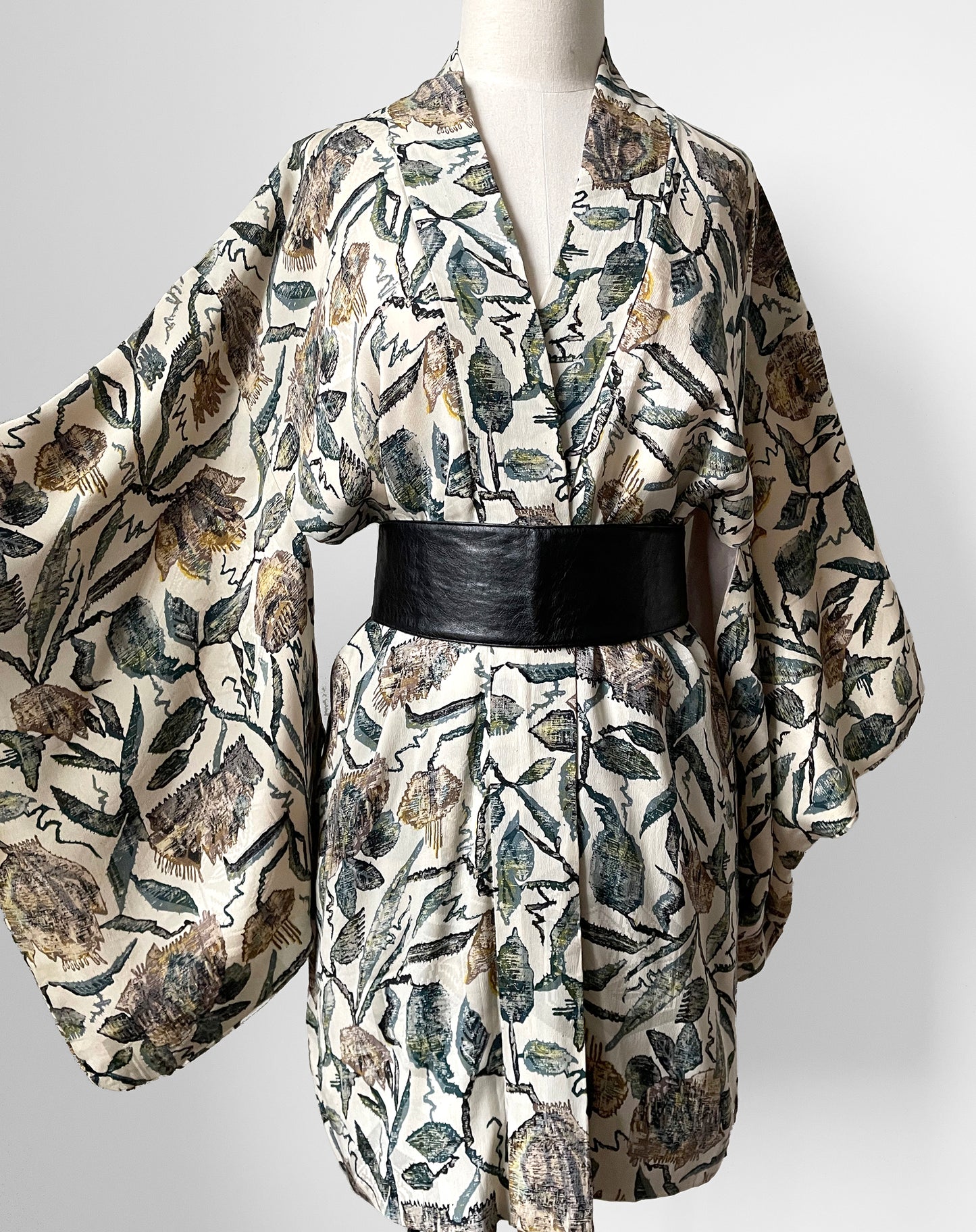 Leafy Silk Haori Kimono Jacket