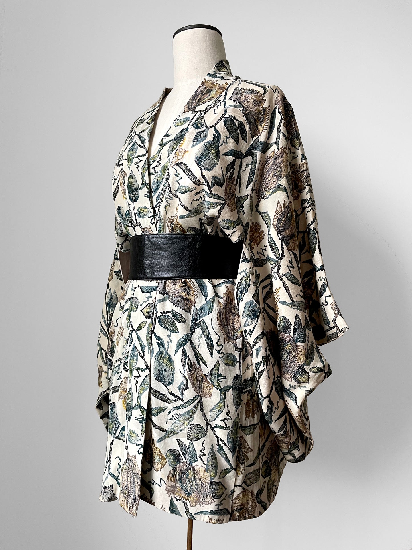 Leafy Silk Haori Kimono Jacket