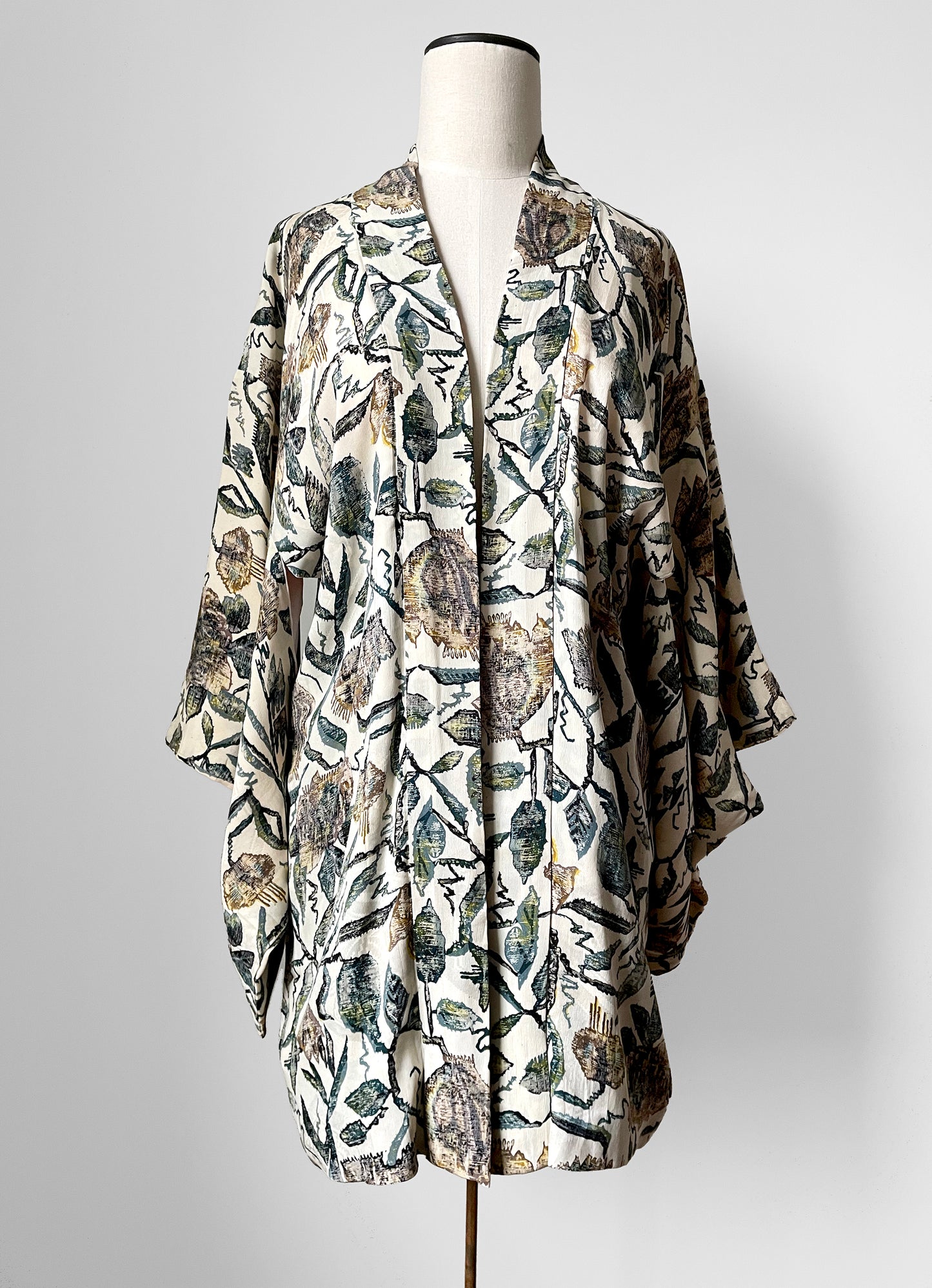 Leafy Silk Haori Kimono Jacket