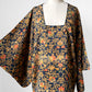 Autumn Floral Silk Crepe 1960s Haori Jacket