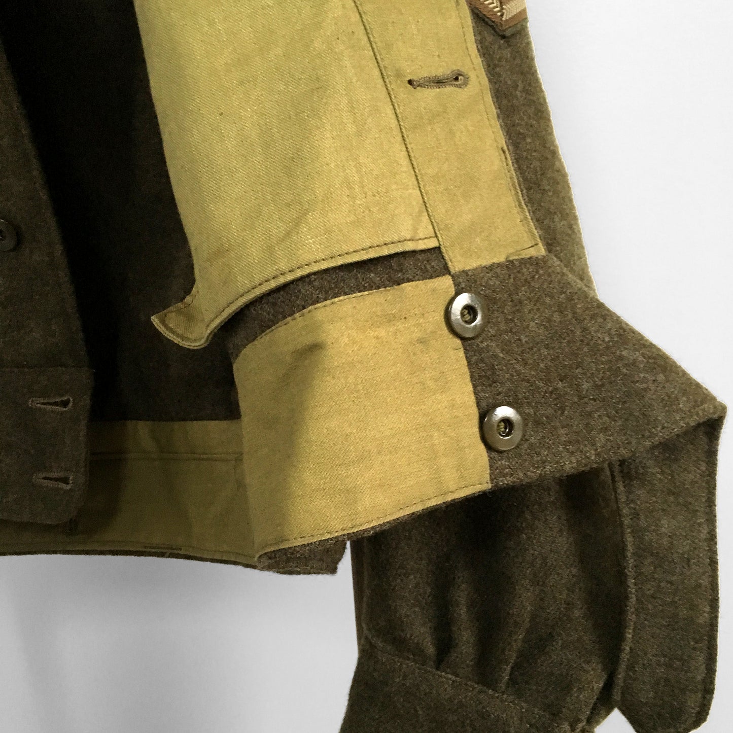 Olive Wool Army Fatigue Crop jacket