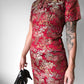 1940s Red Silk Cheongsam Dress