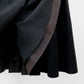 1980s Black Tone-On-Tone High-Waisted Leather and Suede Fit and Flare Skirt