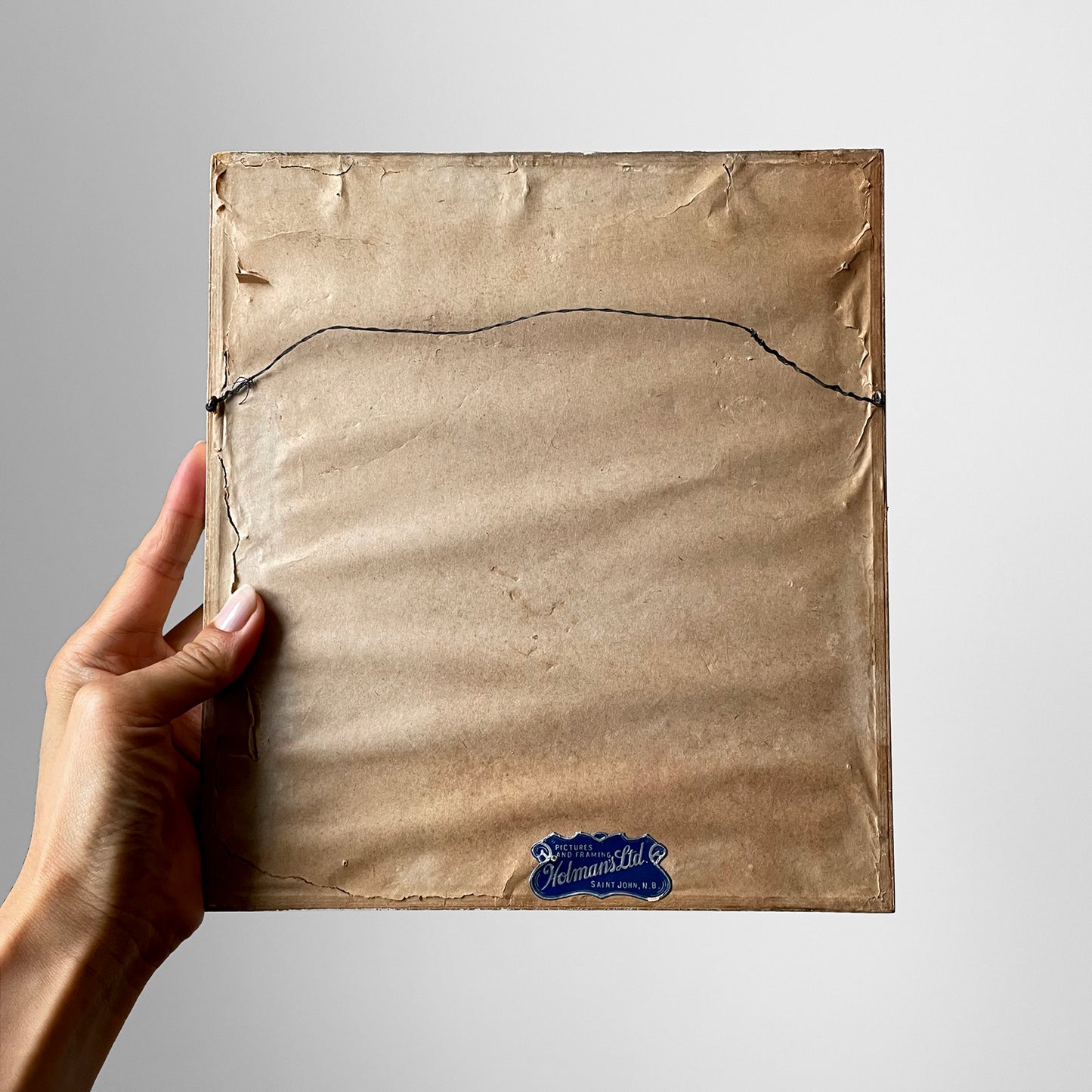 Carved-Wood Framed Matted Floral Art Print Wall-Hanging